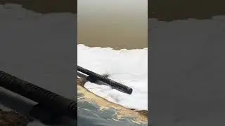 Hydrotest Water Dewatering in Evaporation pond #pipelining #pipelineconstruction #shortvideo #Viral