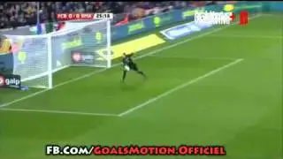 Ozil's shot against Barca Hit the crossbar
