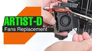 JGMaker IDEX Dual Direct Drive Artist-D 3D printer fans replacement tutorial