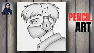 Boy with Headphones Pencil Sketch Step by Step | Easy Drawing for Beginners