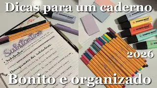 Dicas para ter um caderno bonito e organizado em 2026