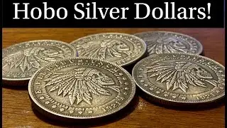 Native American Skull Hobo Art Silver Dollar