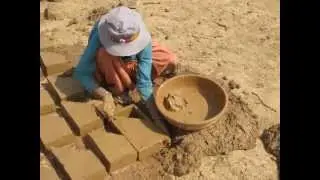 adobe : making of sun dried mud blocks