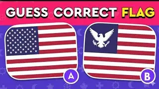 Guess The Correct Flags | Flag Quiz | Choose The Correct Flag In 5 Sec 