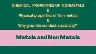 Merals and non metals class 10/ chemical properties and physical properties of non metals #cbse