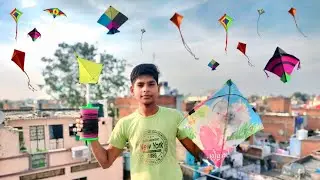 New kite vlog 🪁|| manjha luting || kite cutting || 