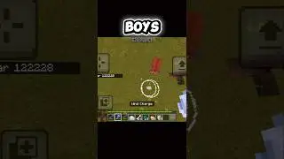 Girls vs boys with mobs 😅 #minecraft