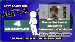 MASTER THE BASICS: 2X2 MATRIX DETERMINANT CALCULATION (TAGALOG/FILIPINO EXPLANATION)