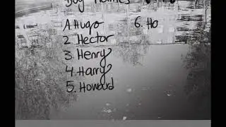 Writing boy names letter H