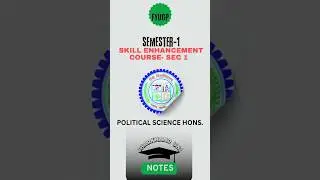 Political Science SEC 1 Ranchi University | Semester 1 Students #ranchiuniversity #fyugp #semester1