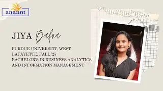 Purdue University Admit | Jiya Bafna&rsquo;s Inspiring journey from Sangamner to her dream university