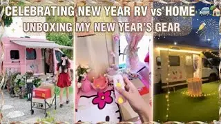 Celebrating New Year RV vs Home 🚐 🏡 | Unboxing My New Year&rsquo;s Gear 🎁🎆