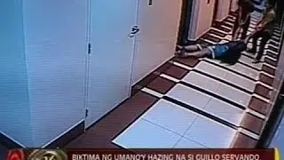 24 Oras: Biktima ng umano'y hazing na si Guillo Servando, kita sa CCTV na hinihila sa sahig