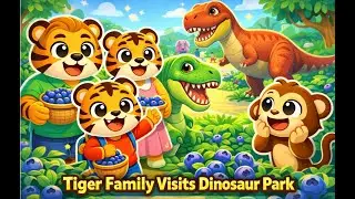 🐯🦖 Tiger Family Visits Dinosaur Park | Fun Learning Adventure |