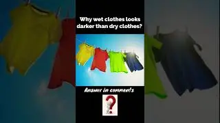 Why wet clothes looks darker than dry clothes?  #clothes #shorts