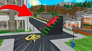 CARRERA DE COCHES CON MEGA RAMPAS Y SALTOS IMPOSIBLES EN MINECRAFT TROLL 😂
