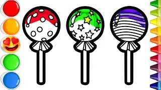 How to Draw and Color Lollipops! 🍭 Easy Art