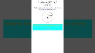 Why pi radians is 180 degrees #maths #unitconversion