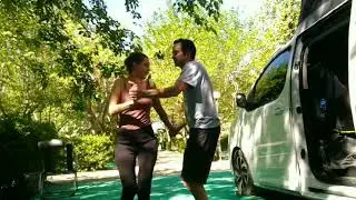 Bachata Sensual Impro au camping - 💃🕺🏻 Nathalia y Fabio 🎶! #valencia #espa&ntilde;a