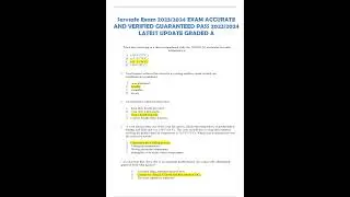 SERVSAFE EXAM 20232024 EXAM ACCURATE AND VERIFIED GUARANTEED PASS 20232024 LATEST UPDATE GRADED A