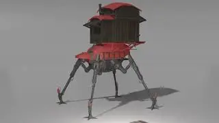 Swampstrider Mech Breakdown - Blender 3d