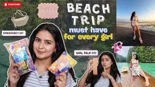 Top 10 *BEACH* Trip Must-Have🏖️ Emergency Kit, Oily Skin Essentials, Body Tapes & more !