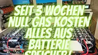  ungef&auml;hr 3 Wochen kein Gas mehr f&uuml;r die #Heizung ben&ouml;tigt alles aus dem #Batteriespeicher #Lifepo4 
