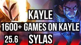 KAYLE vs SYLAS (TOP) | 9 solo kills, 11/1/2, Legendary, 1600+ games | KR Master | 25.6