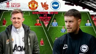 DARREN'S FLETCHER FA CUP DEBUT | head to head Manchester United potential xi Vs Brighton 4:2:3:1 