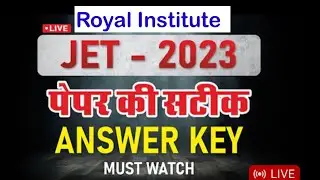 Jet exam 2023 questions paper answer key latest update jet 2023 official answer key