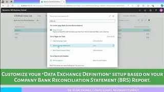 Data Exchange Definition in Business Central #statement #report #customize #d365bc