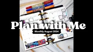 August Monthly Plan With Me | Chunky Discbound Planner | Planner Aesthetic & Capitol Chic Designs