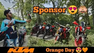 Finally KTM ka sponsor mil gaye...😍| Orange Day Ride🧡🏍️ @sanjaymotovlogs6009