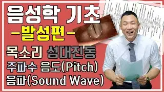 [음성학]기초 발성(성대진동)편 목소리 주파수 Hz 음도(Pitch) 음파(Sound wave) 7분순삭 보컬 아나운서 실용음악 성악