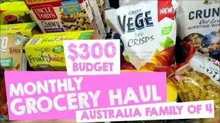 $300 Budget Monthly Grocery Haul Australia family of 4 - with This Mum At Home