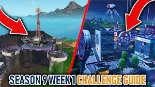 Fortnite WEEK 1 CHALLENGES SEASON 9! - Sky Platforms, Slip Stream Locations (Battle Royale Guide)