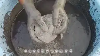 Soft cement clay water 💦 dipping mixing subscribe YouTube #cementasmr #cementcrumblinginwater #asmr