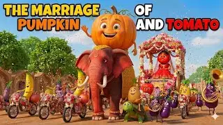 🎃🍅 Kaddu Weds Tamatar: Mouse & Onion Band Wedding Song! (Hindi Cartoon)