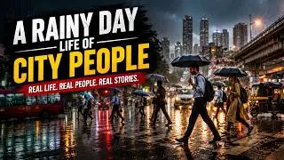 A rainy day life of city people.@Bhaktirasinfinite 