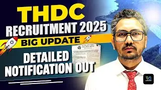 THDC Recruitment 2025 | THDC Notification Out for Engineers ⚡ | Big Update by Raman Sir 🔥
