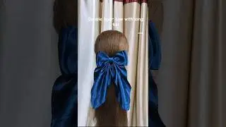 Double layer bow with long tail ❤️ #diy #creativity #handmade #hairclips #tutorial #ytvideo 🥰