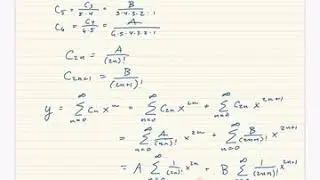 Solving y''=y using series