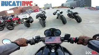 Ride to Cars and Coffee - Williamsburg, Brooklyn Motorcycle Cruise -  Ducati NYC Vlog v1538