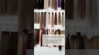 COOVIP Virgin Remy Hair Extensions Displayed On Factory Walls