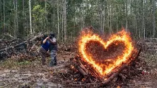 HOW TO CLEAR LAND CHEAP WITHOUT HEAVY EQUIPMENT🙀OFF-GRID #offgrid #offgridliving 