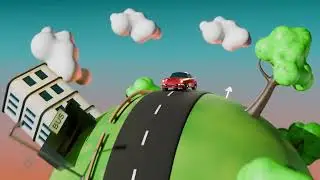 LittleWorld. Blender car looping animation