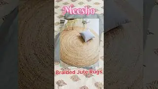Braided Jute Rug ✨ From Meesho #meesho #meeshohaul #meeshofinds #shortvideo #homedecor #ytshorts
