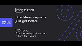 MeDirect Fixed Term Deposit 1.5% p.a. on a 3 year term