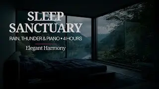 Sleep Sanctuary &ndash; 4 Hours of Rain, Thunder & Piano for Deep Rest