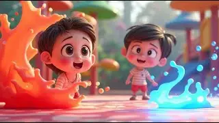 Color Splash Party &mdash; Red, Blue, Boom! | Fun Kids Learning Song | Vibrant Colors Adventure